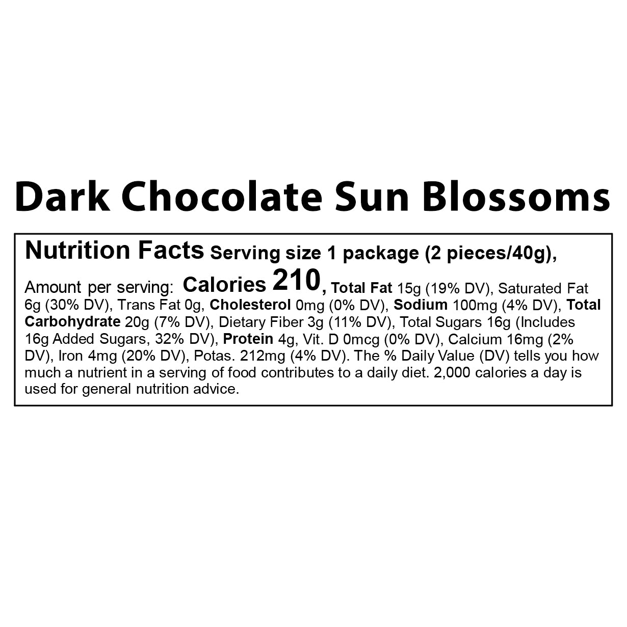 Dark Chocolate Sun Blossoms®