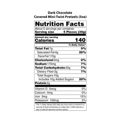 Chocolate Covered Mini-Twist Pretzels (5oz)