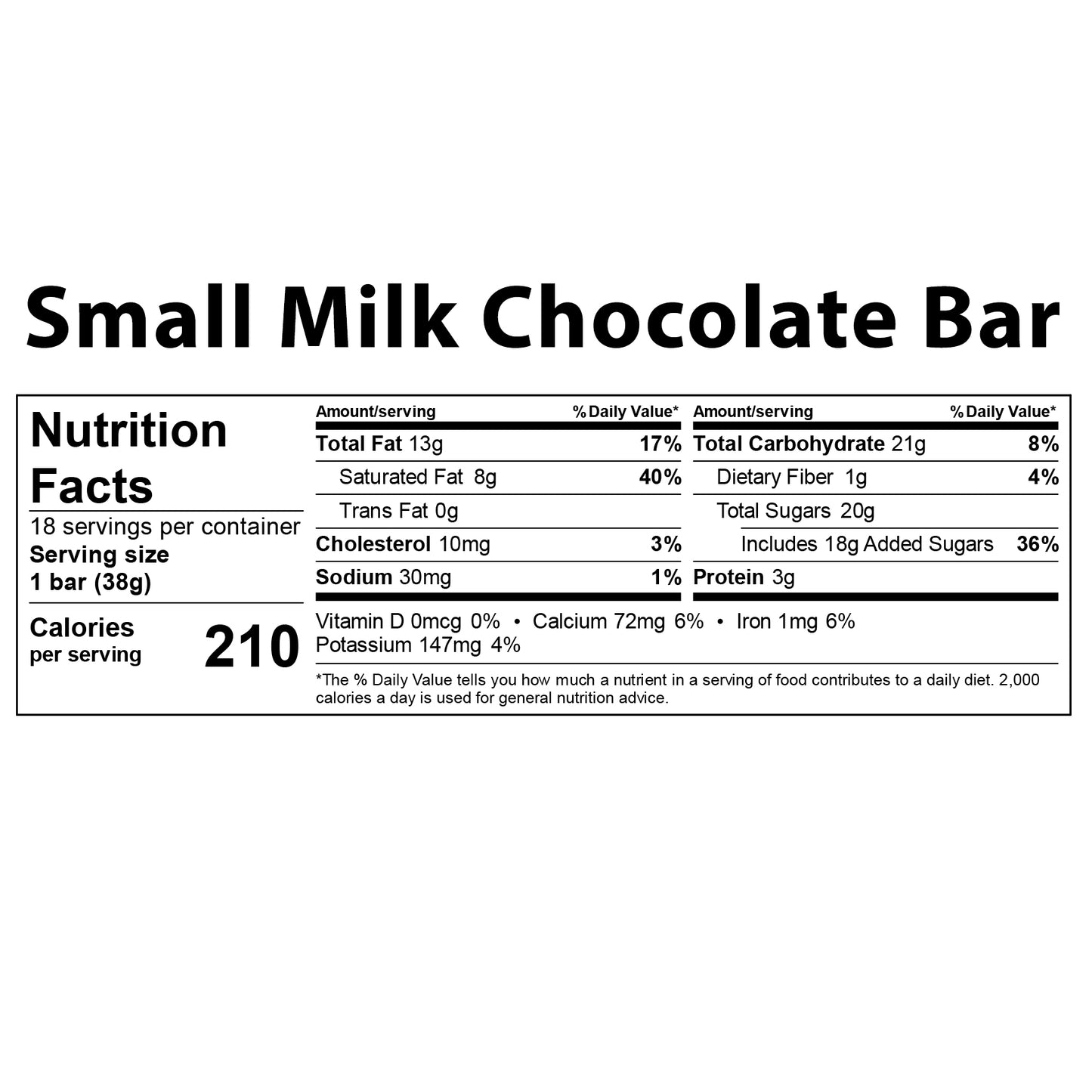 Small Chocolate Bars - Box of 18