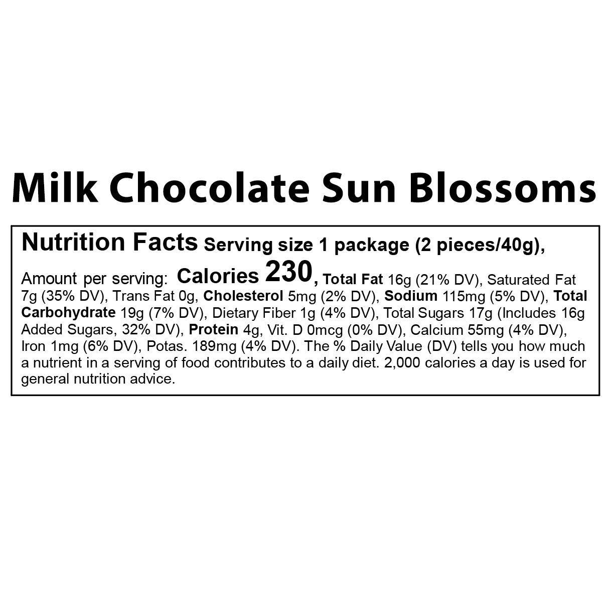 Milk Chocolate Sun Blossoms®