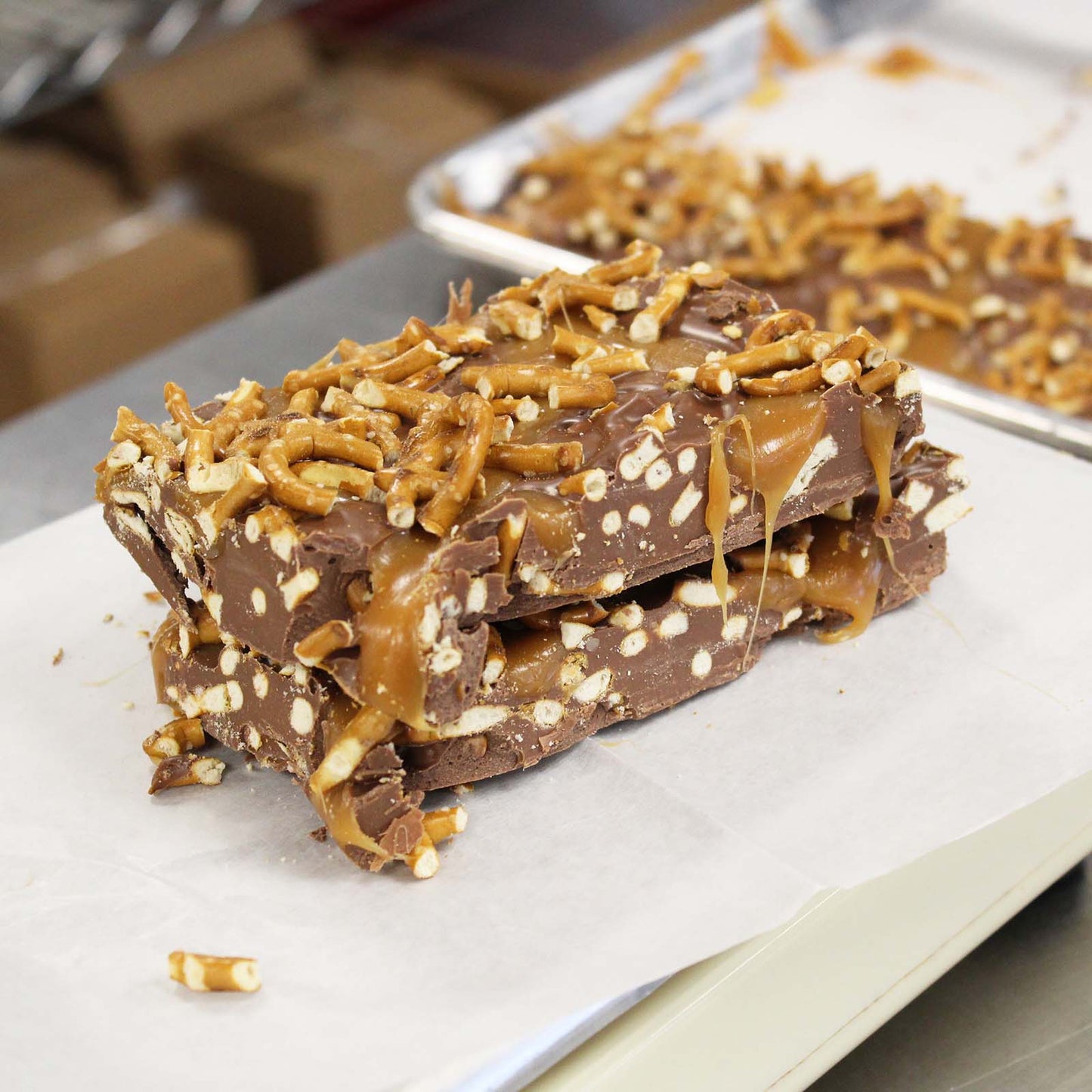 Pretzel Caramel Bark